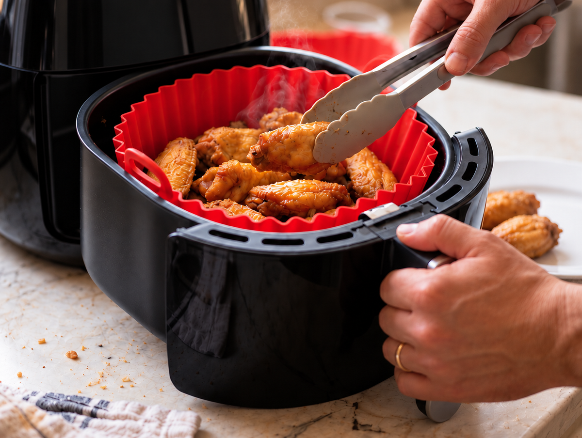 Moldes de Silicona Air Fryer – Antiadherentes, Aptos Lavavajillas, x6 Tamaños
